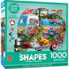 Contours - Happy Campers 1000 Piece Shaped Jigsaw Puzzle Questions & Answers